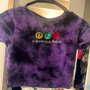 A lab, small, purple tie dye